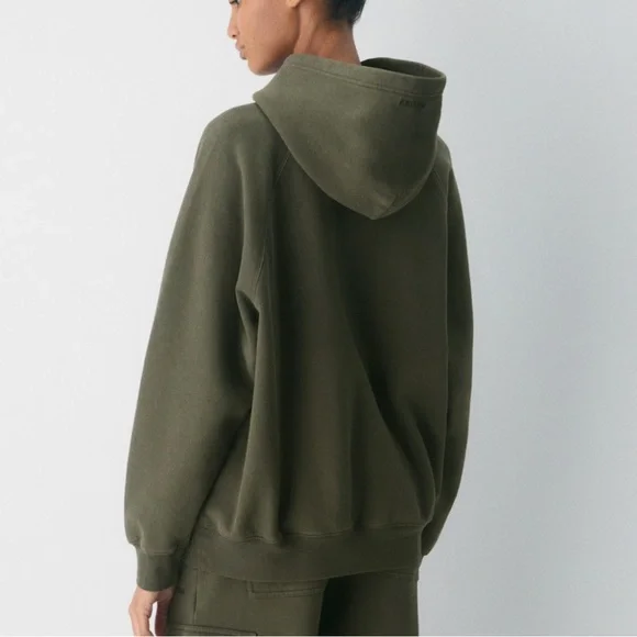 2pc Aritzia Cozy Sweatfleece Olive Green Mega Raglan Hoodie and Mega Jogger Set - Picture 9 of 15